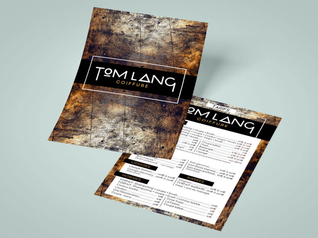 Flyer tarif Tom Lang